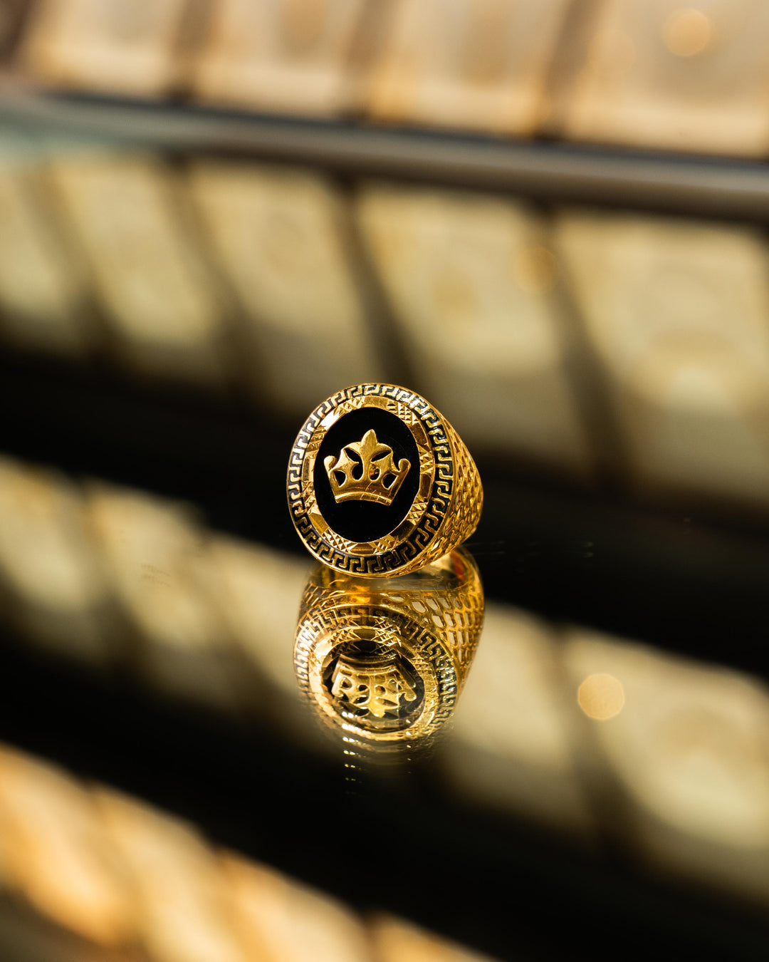 22k Mens Crown Ring - Gobind Jewelers