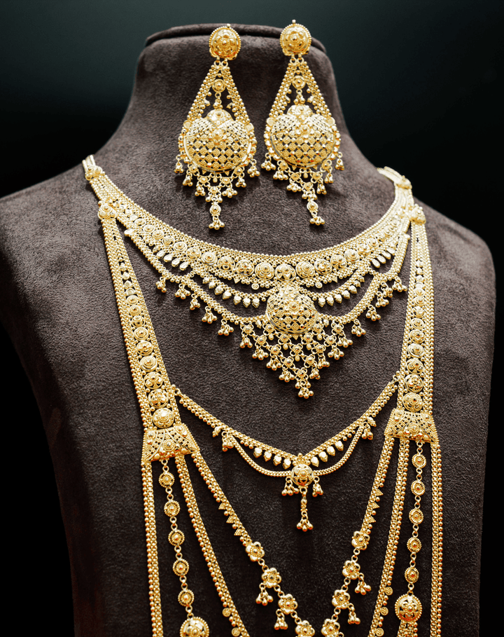 22K Multilayered Bridal Set - Gobind Jewelers