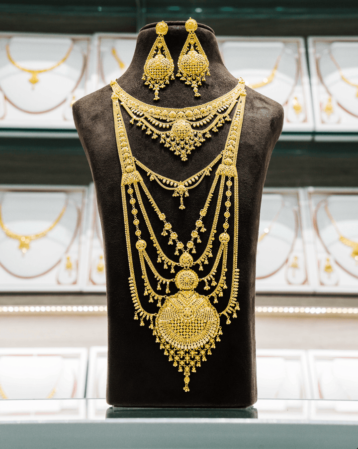 22K Multilayered Bridal Set - Gobind Jewelers