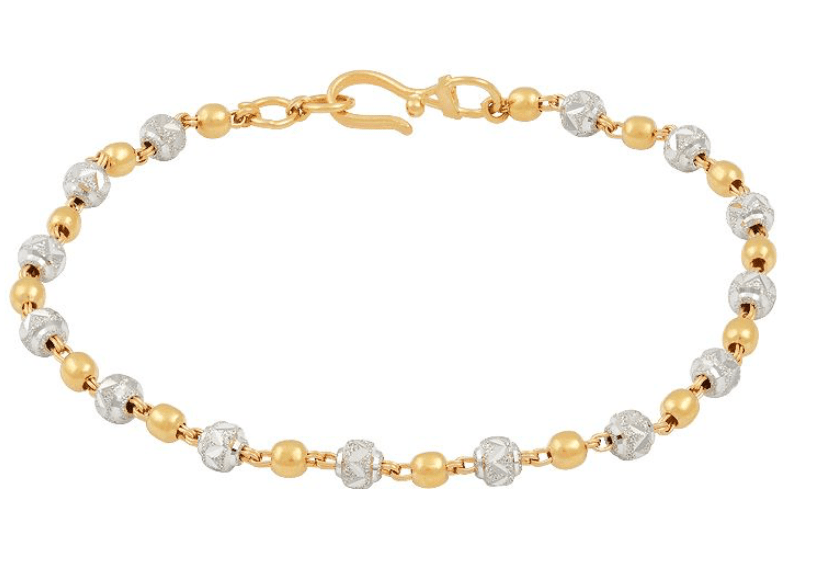 22K Two Tone Gold Bracelet - Gobind Jewelers