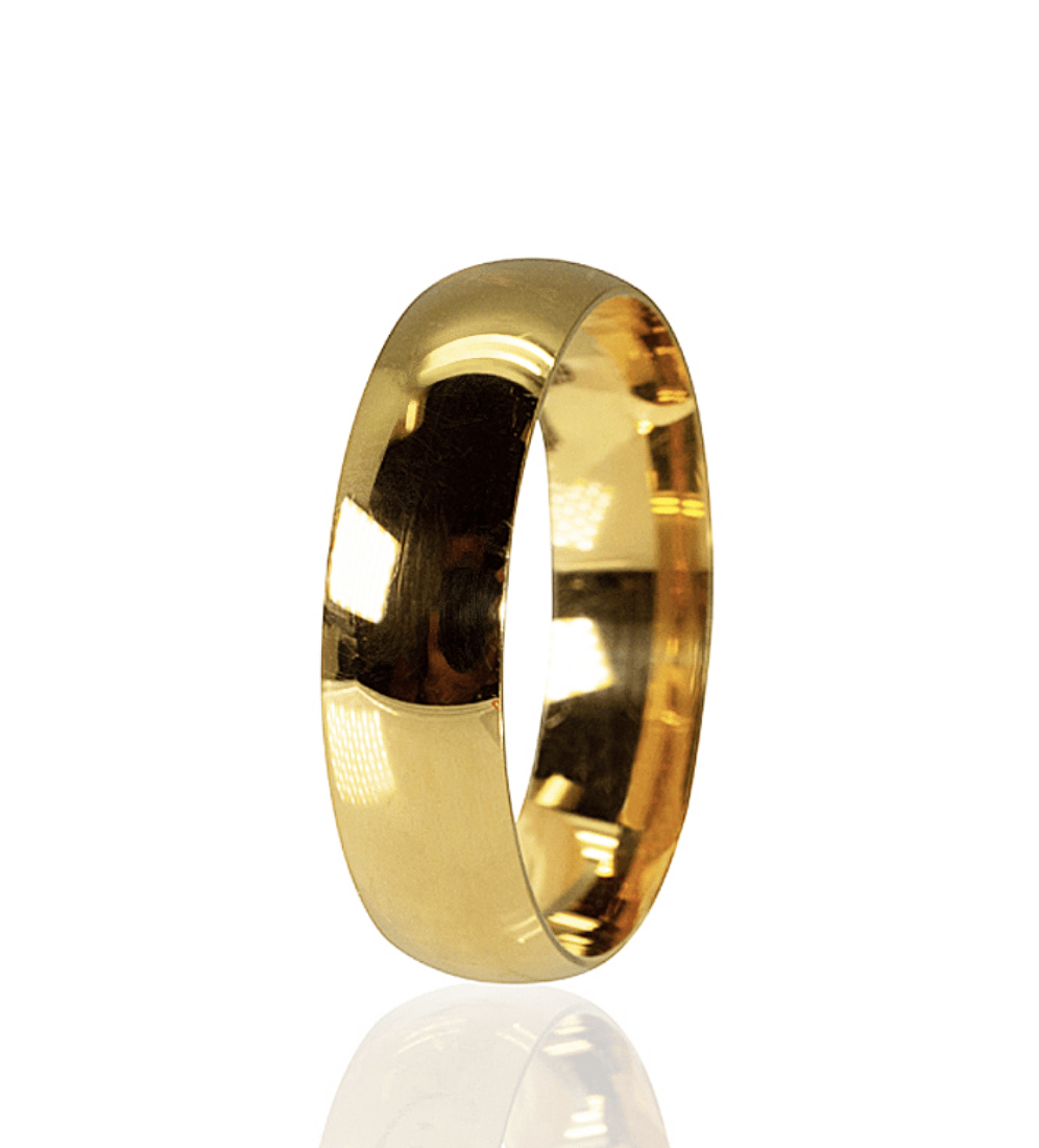 22K Unisex Wedding Band Yellow Gold - Gobind Jewelers