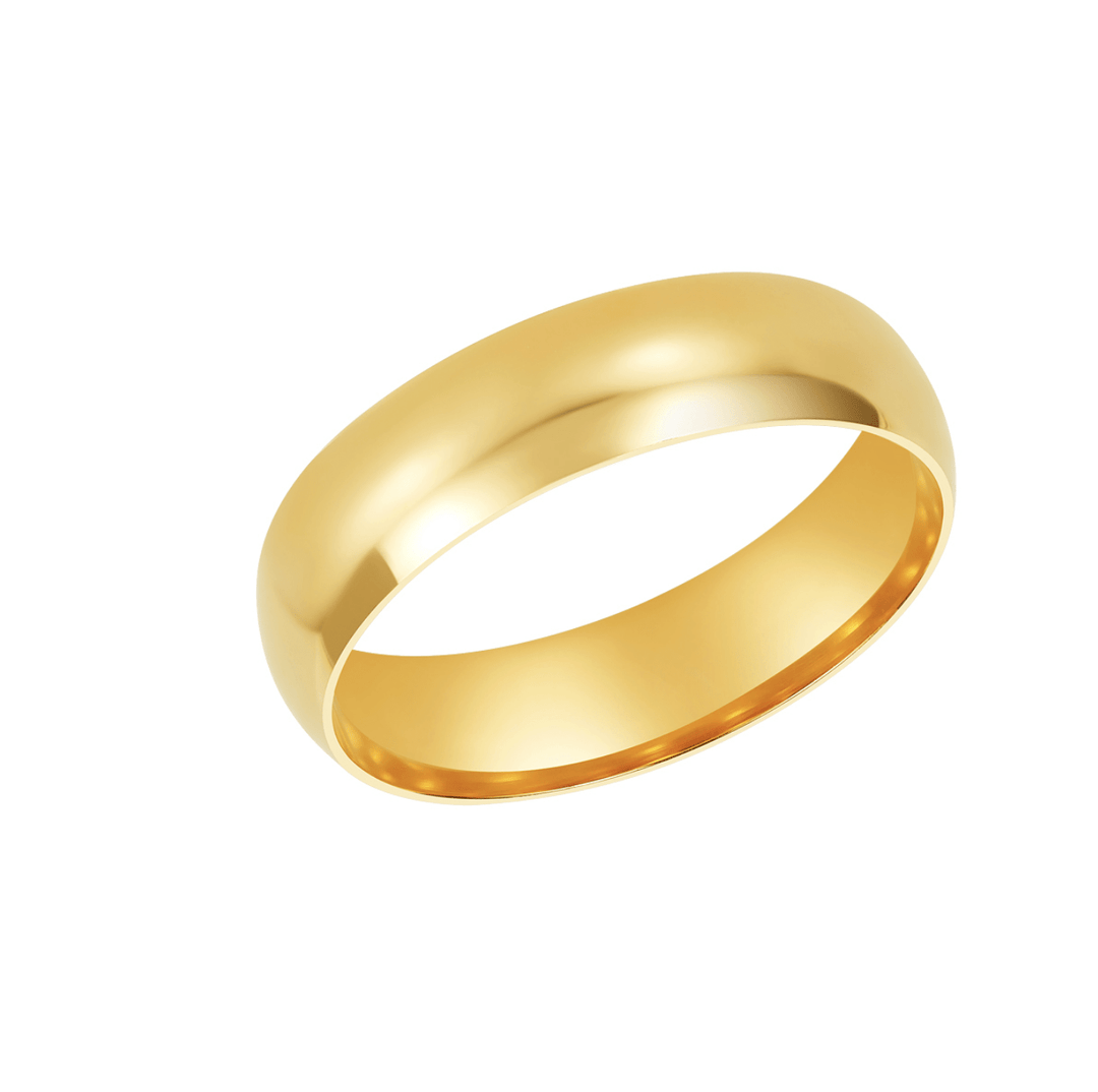 22K Unisex Wedding Band Yellow Gold - Gobind Jewelers