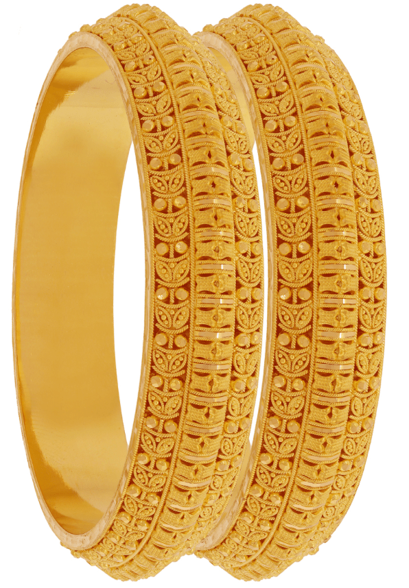 6pc Traditional Gold Bangle Set - Gobind Jewelers