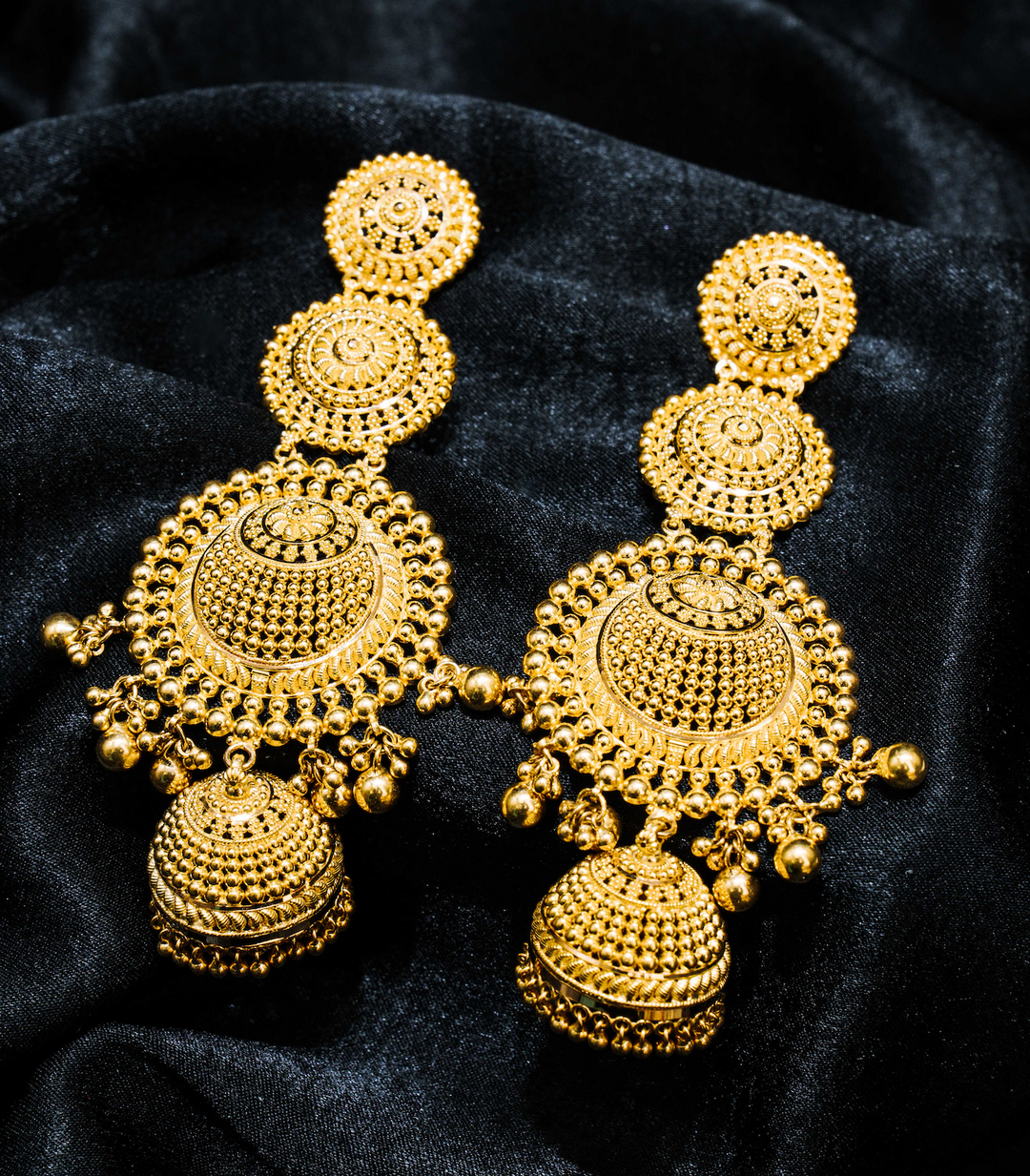 Traditional Women's Earrings 22K